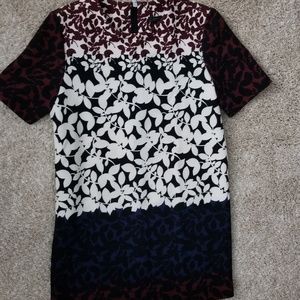 ZARA Woman floral short sleeve shift dress